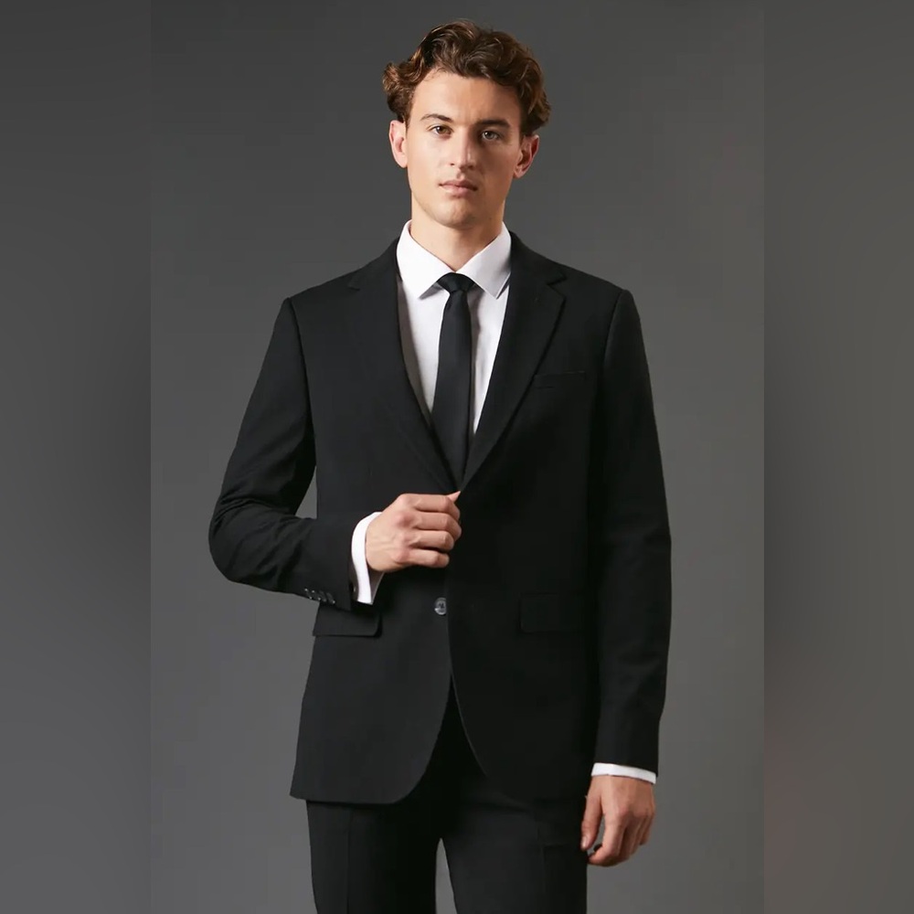 Black Suit Jacket, 36S, Tailored Fit